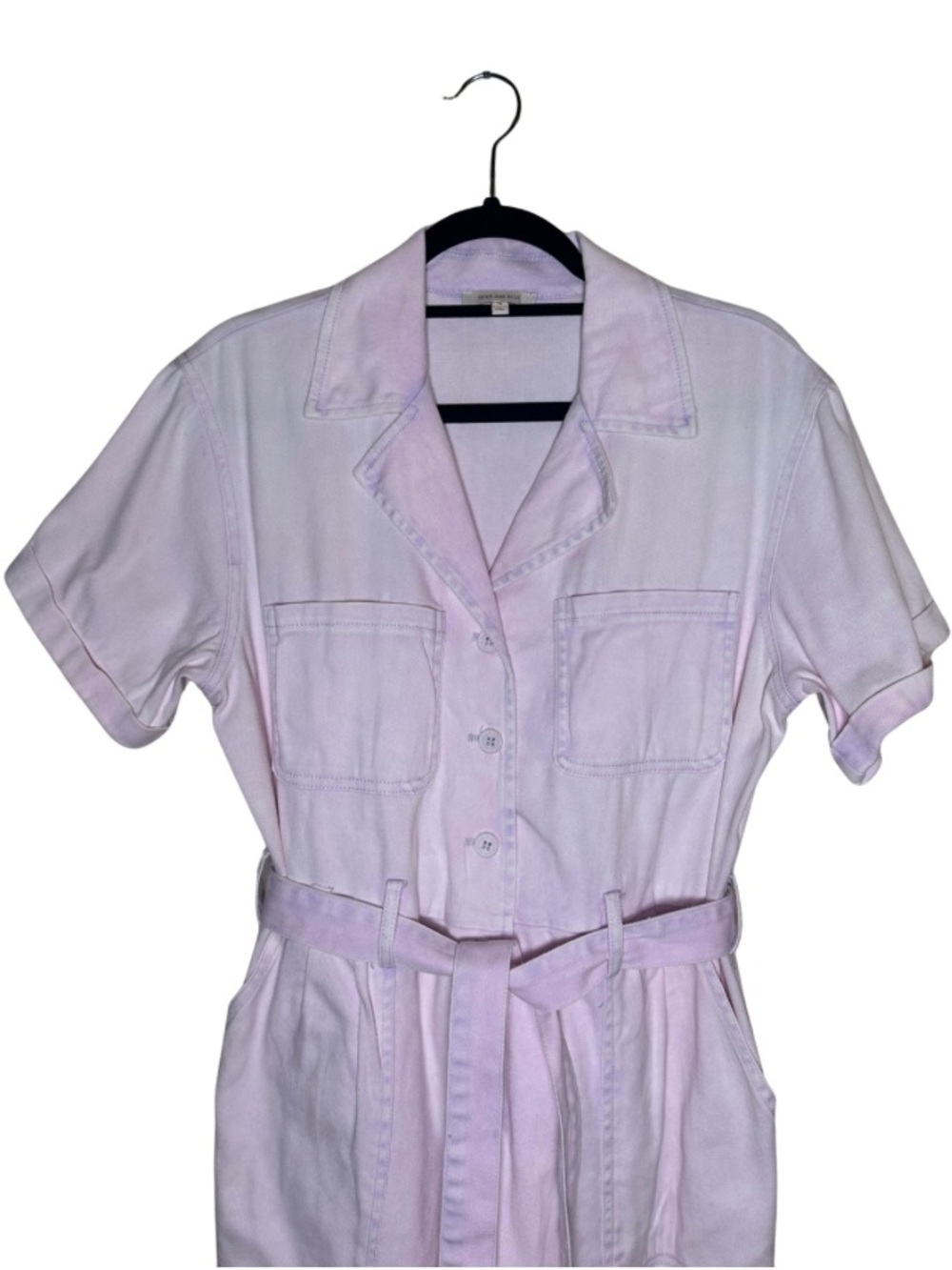 Skies are Blue Jumpsuit M Washed Lilac Pink Utility Chic Boho Minimalist Style - Picture 2 of 9